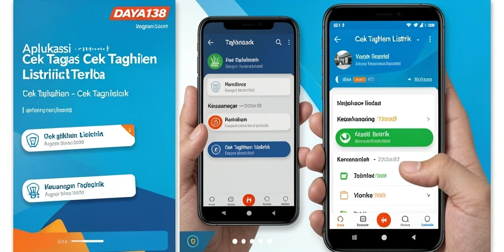 Tampilan antarmuka utama aplikasi DAYA138 yang menampilkan cek tagihan listrik.