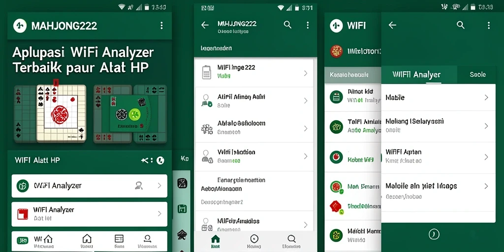 Tampilan antarmuka MAHJONG222 saat menganalisis jaringan WiFi.