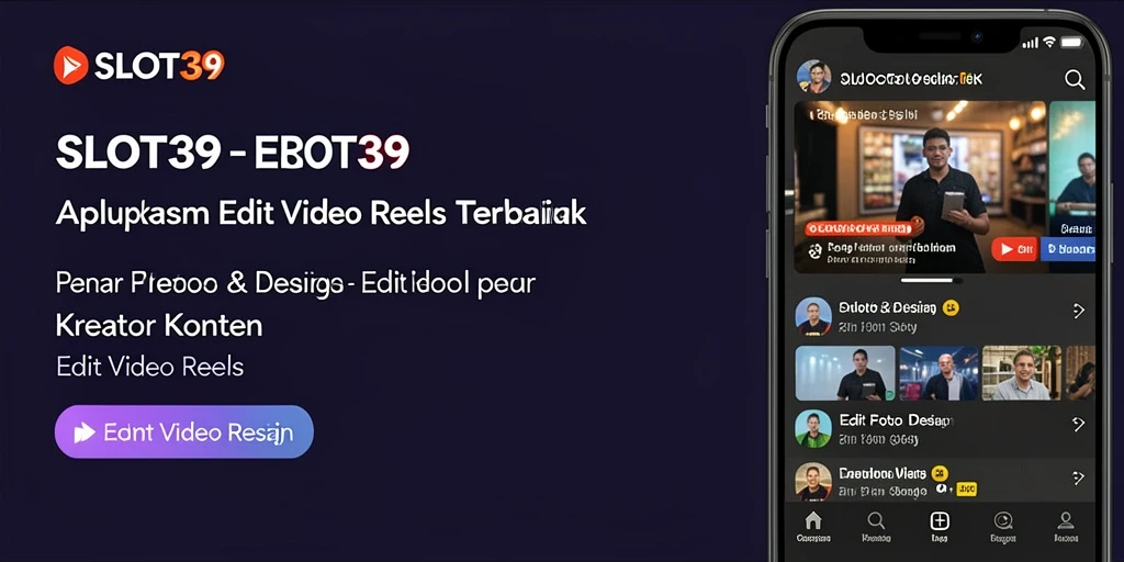 Tampilan antarmuka SLOT39 yang sederhana dan fungsional untuk Edit Video Reels.